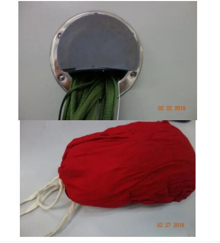 图2(左)测试电缆密封不严示意图；图3(右) 软体堵头示意